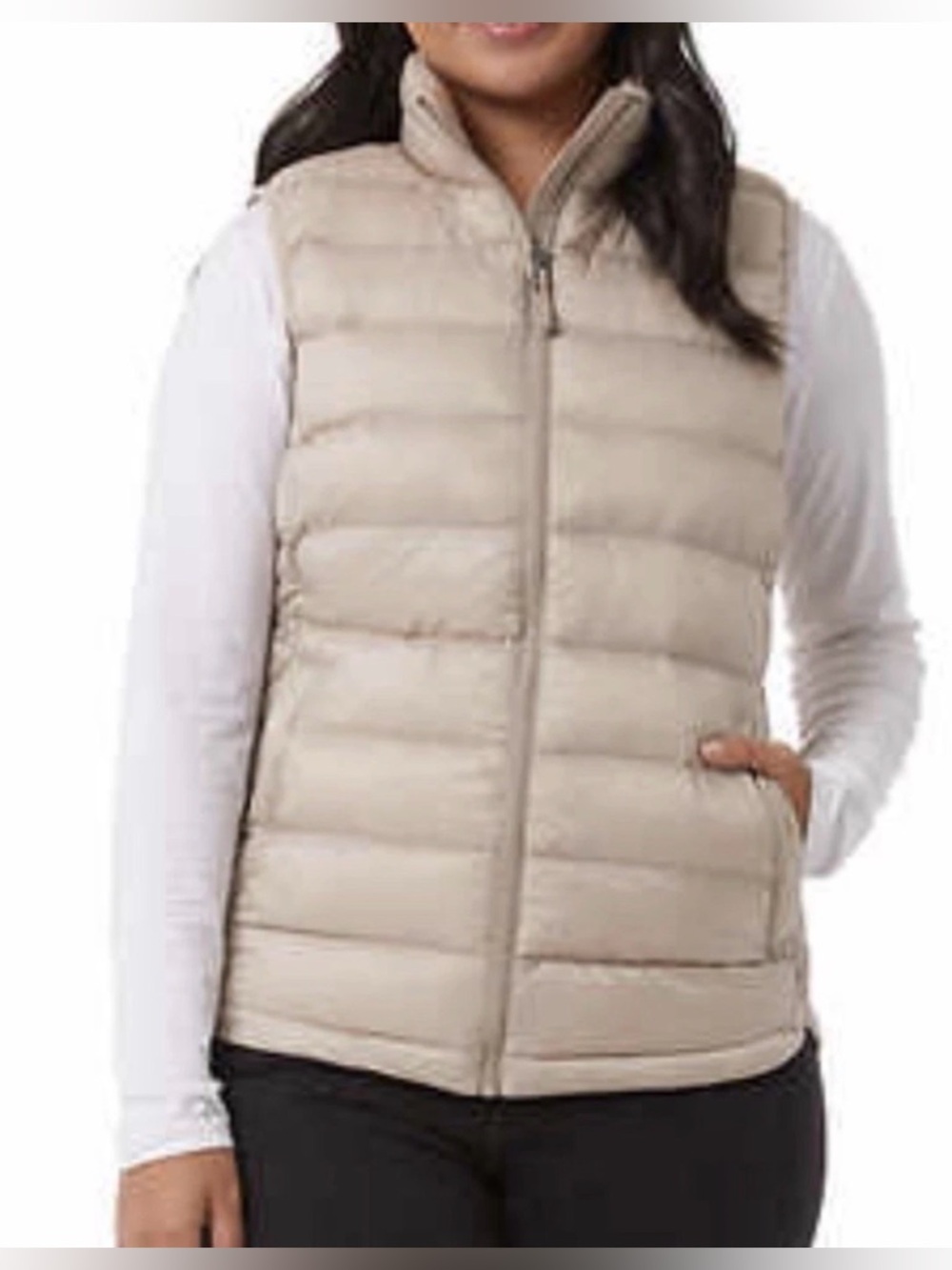 32 Degrees Women Insulated Vest Beige Sz M NWT
